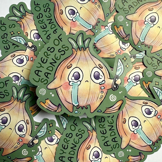 Autocollant Oignon couches de tristesse