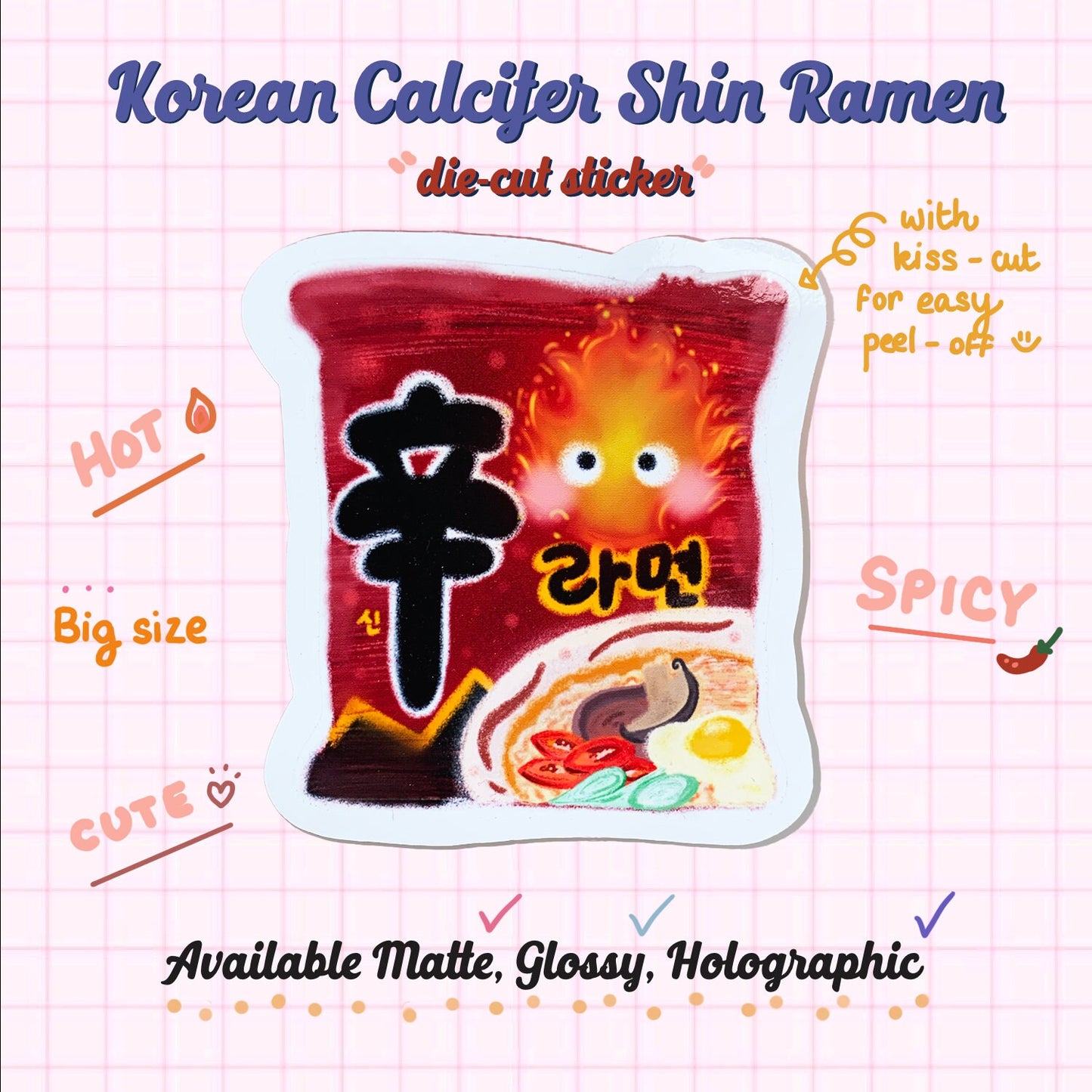 Autocollant Calcifer Shin Ramen