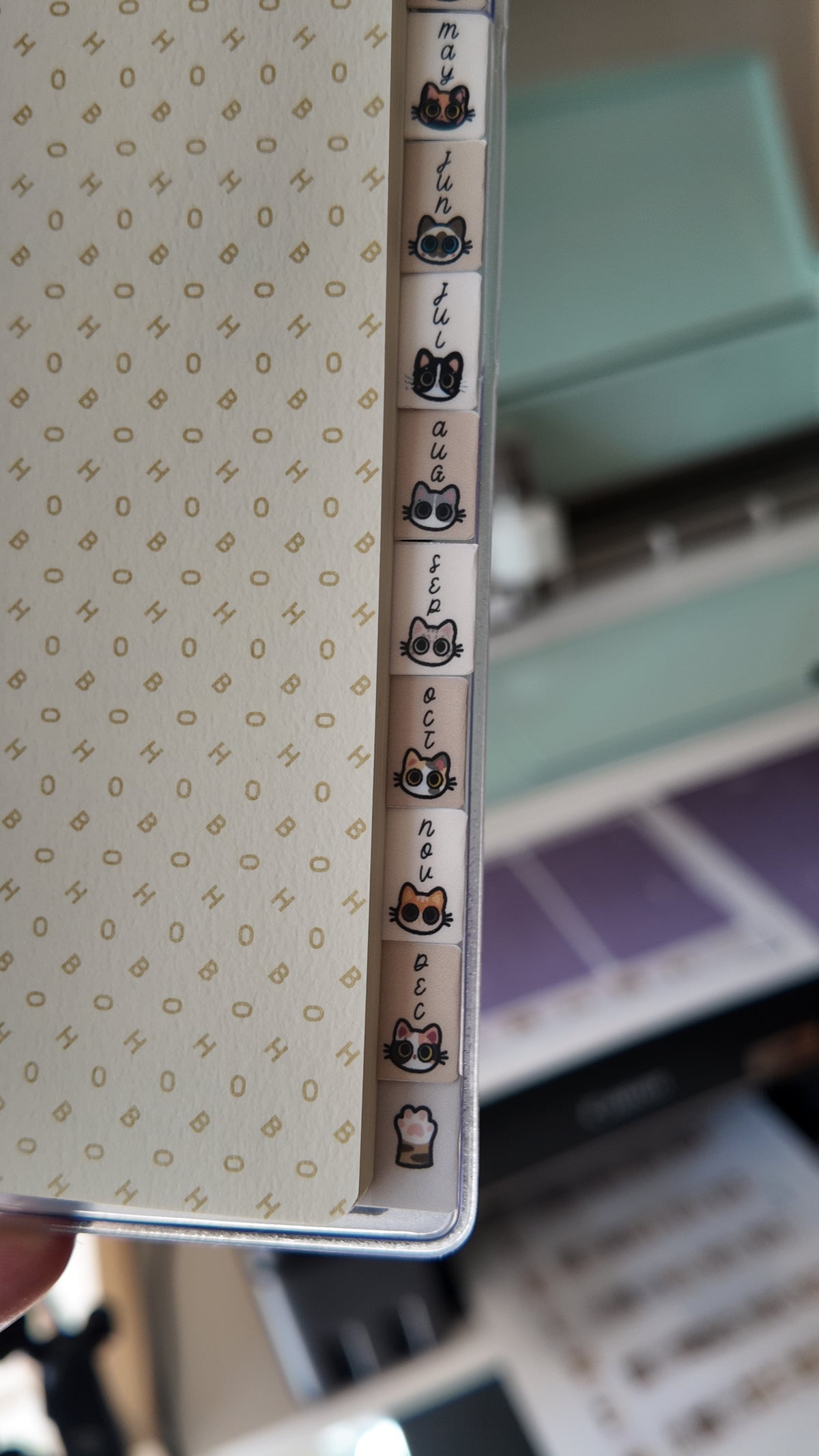 Planche d’autocollants d’onglets repositionnables pour planner - Illustration chats 🐾