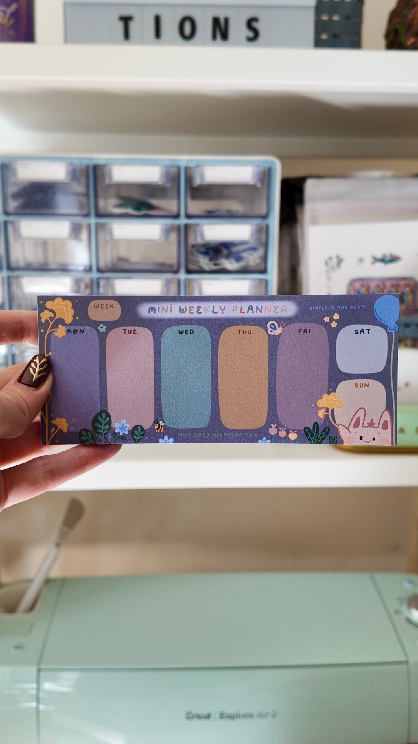 "Lucky Little Rabbit" Mini Weekly Planner Notepad