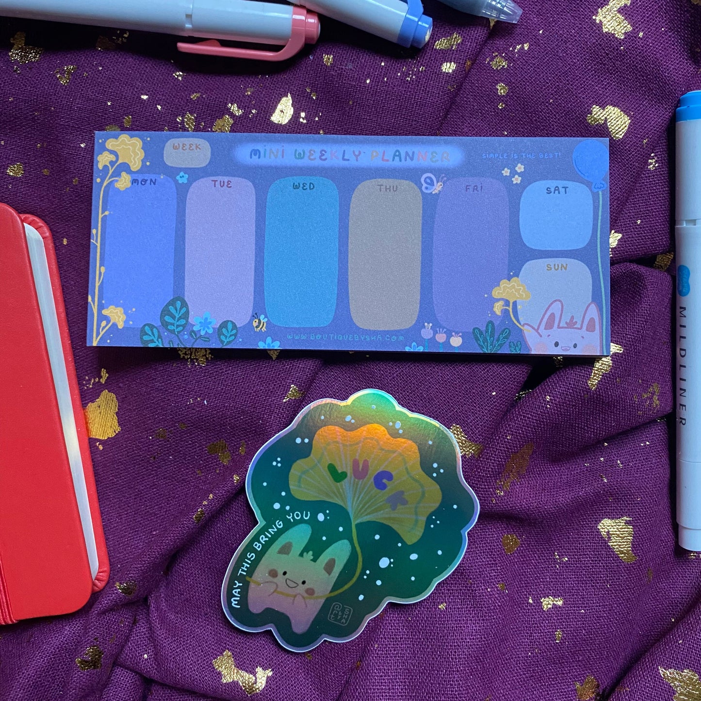 Lucky holographic rabbit sticker