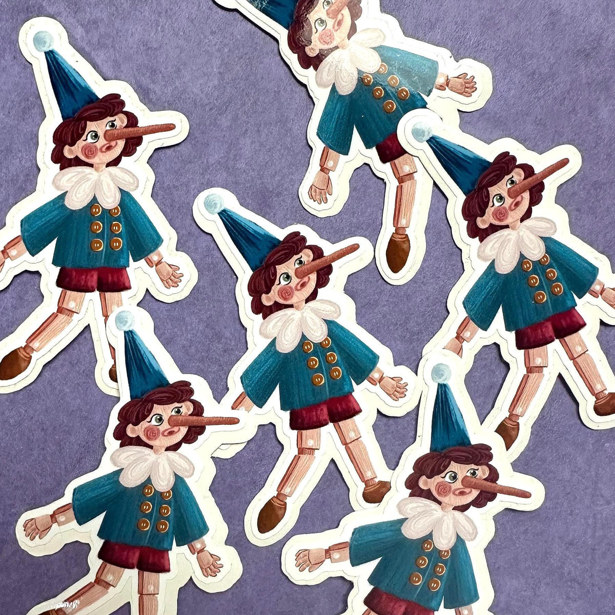 Pinocchio Sticker Matte Glossy or Holographic