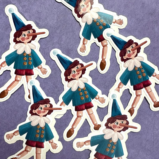Autocollant Pinocchio Matte Glossy ou Holographique