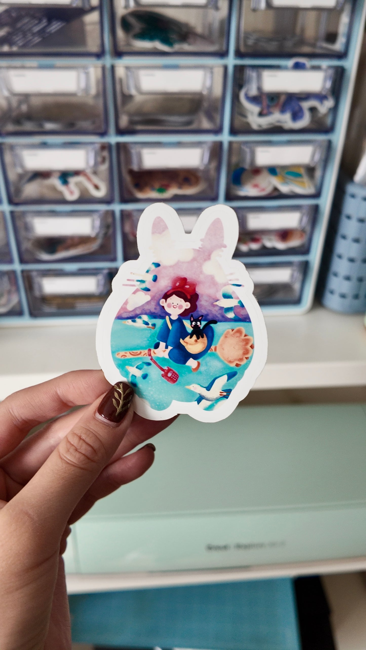 Autocollant Kiki La Petite Sorcière x Totoro