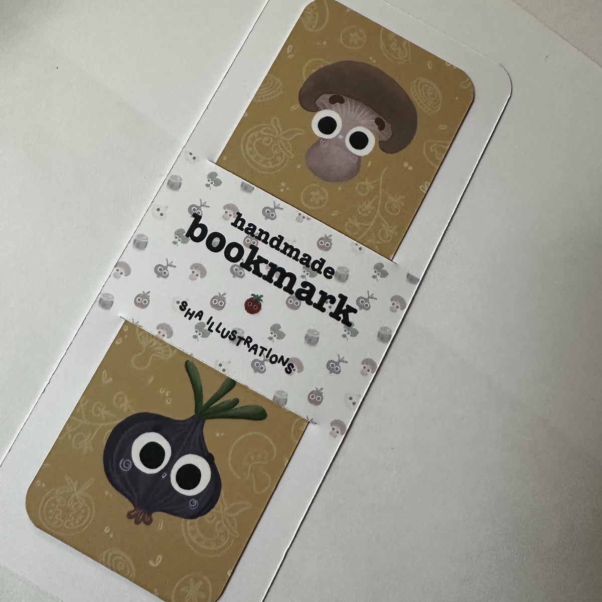 Marque-page Légumes mignons fait main