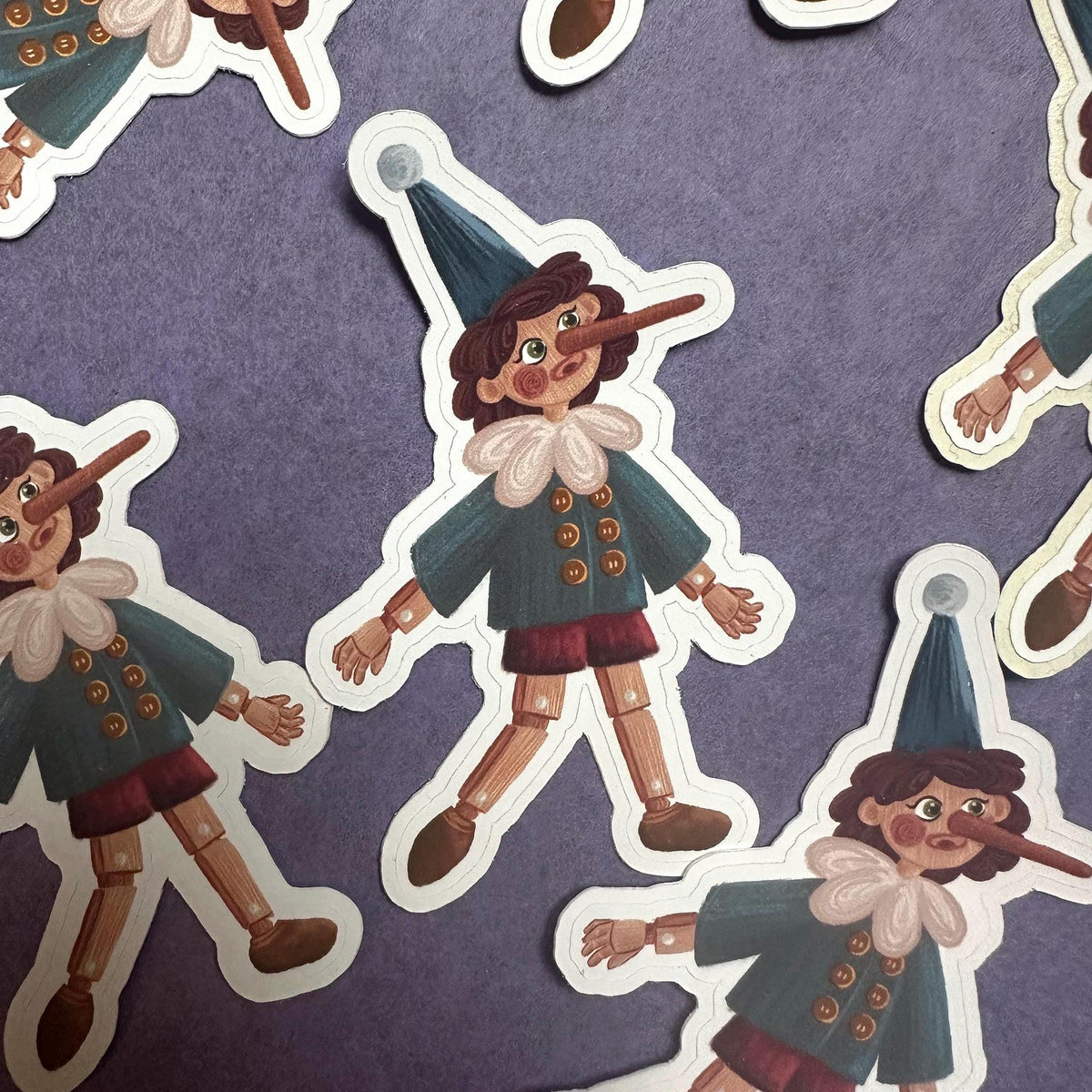 Pinocchio Sticker Matte Glossy or Holographic