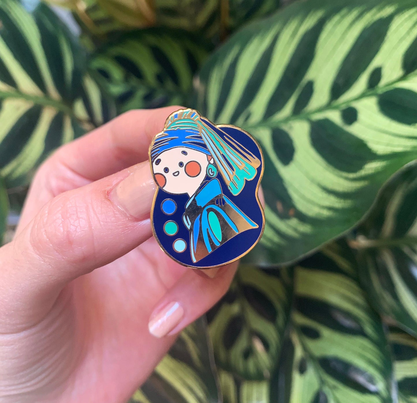 Hard Enamel Pin Girl with a Pearl Earring