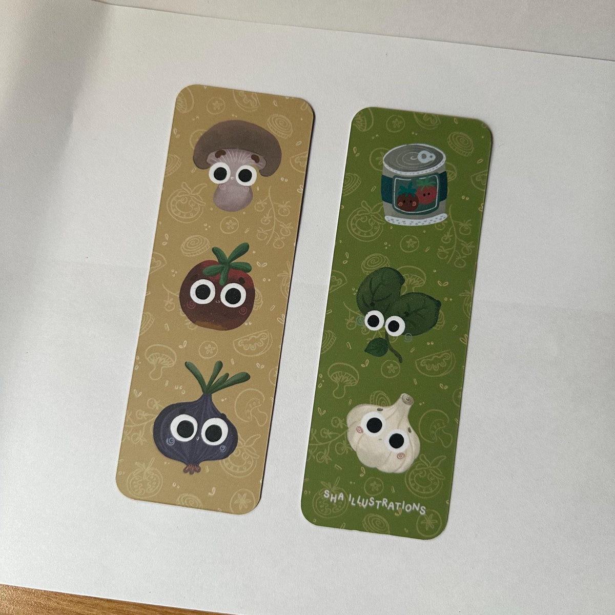 Marque-page Légumes mignons fait main