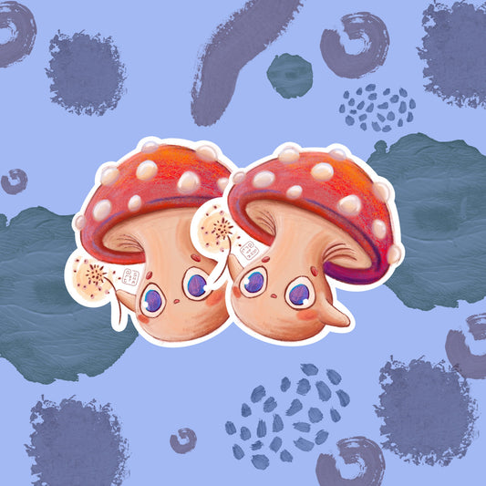 Autocollant Champignon Mignon