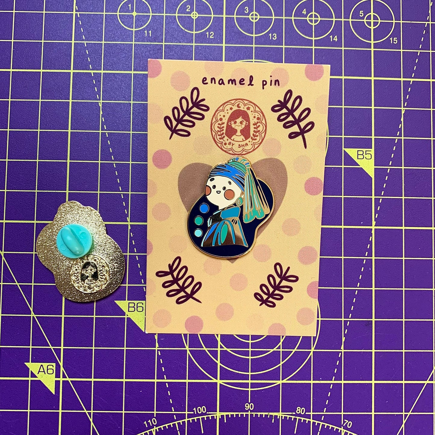 Hard Enamel Pin Girl with a Pearl Earring