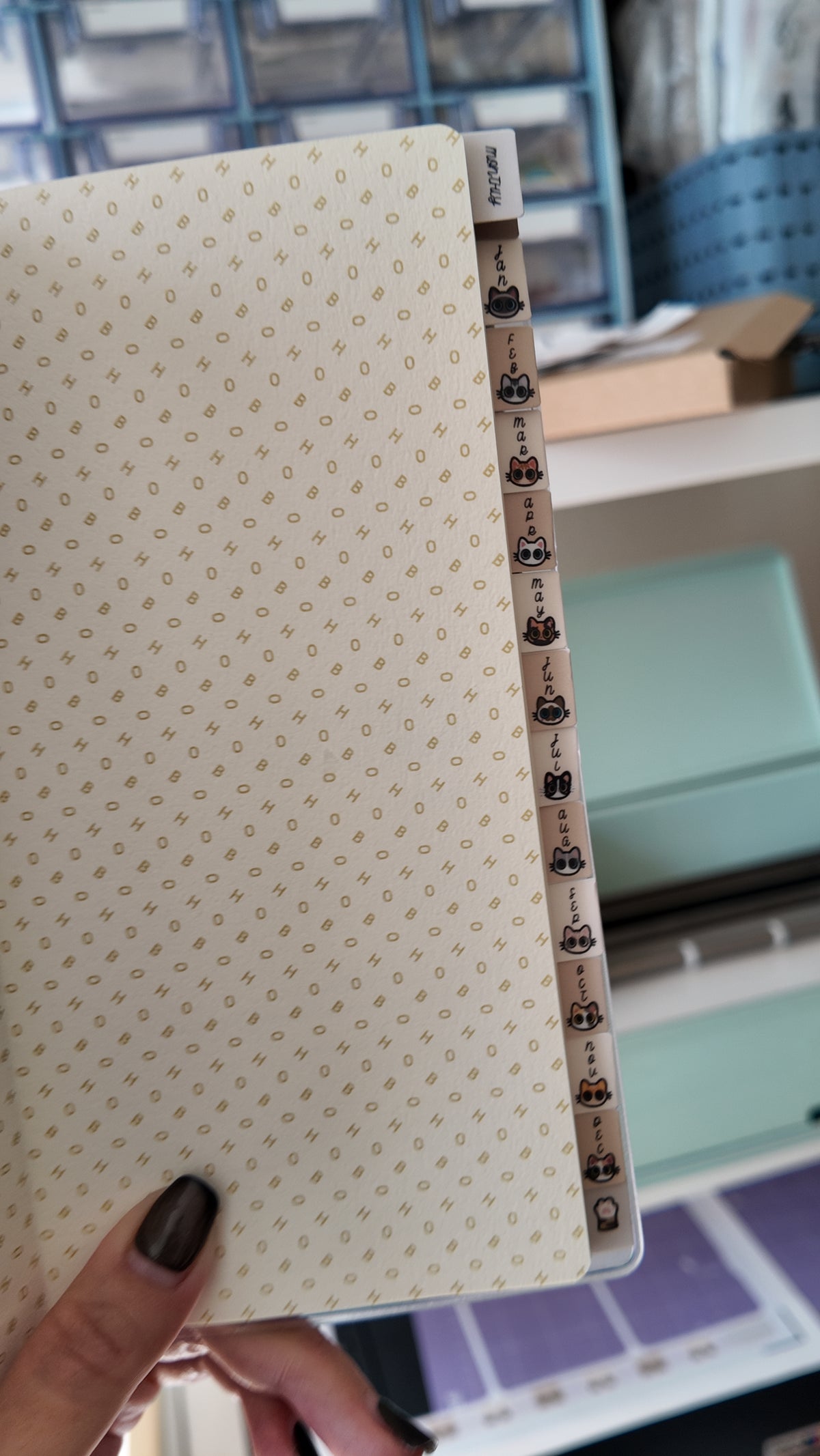 Planche d’autocollants d’onglets repositionnables pour planner - Illustration chats 🐾