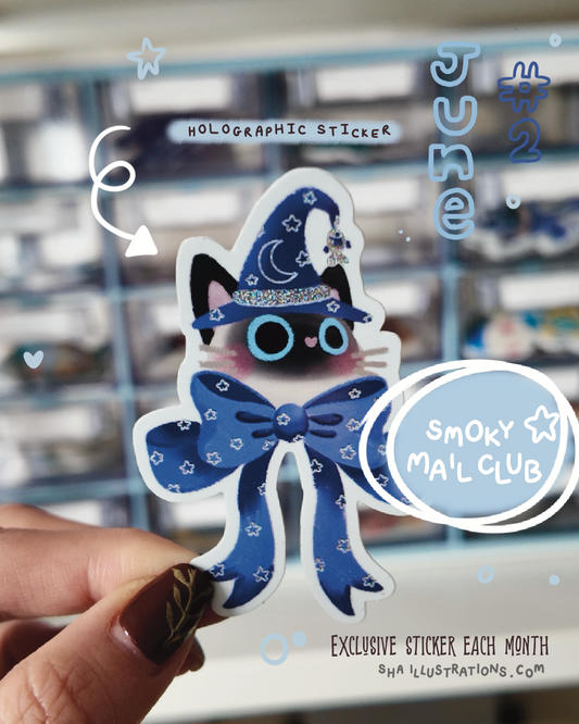 Autocollant holographique Smoky la magicienne - Smoky Mail Club #2 Juin 2026