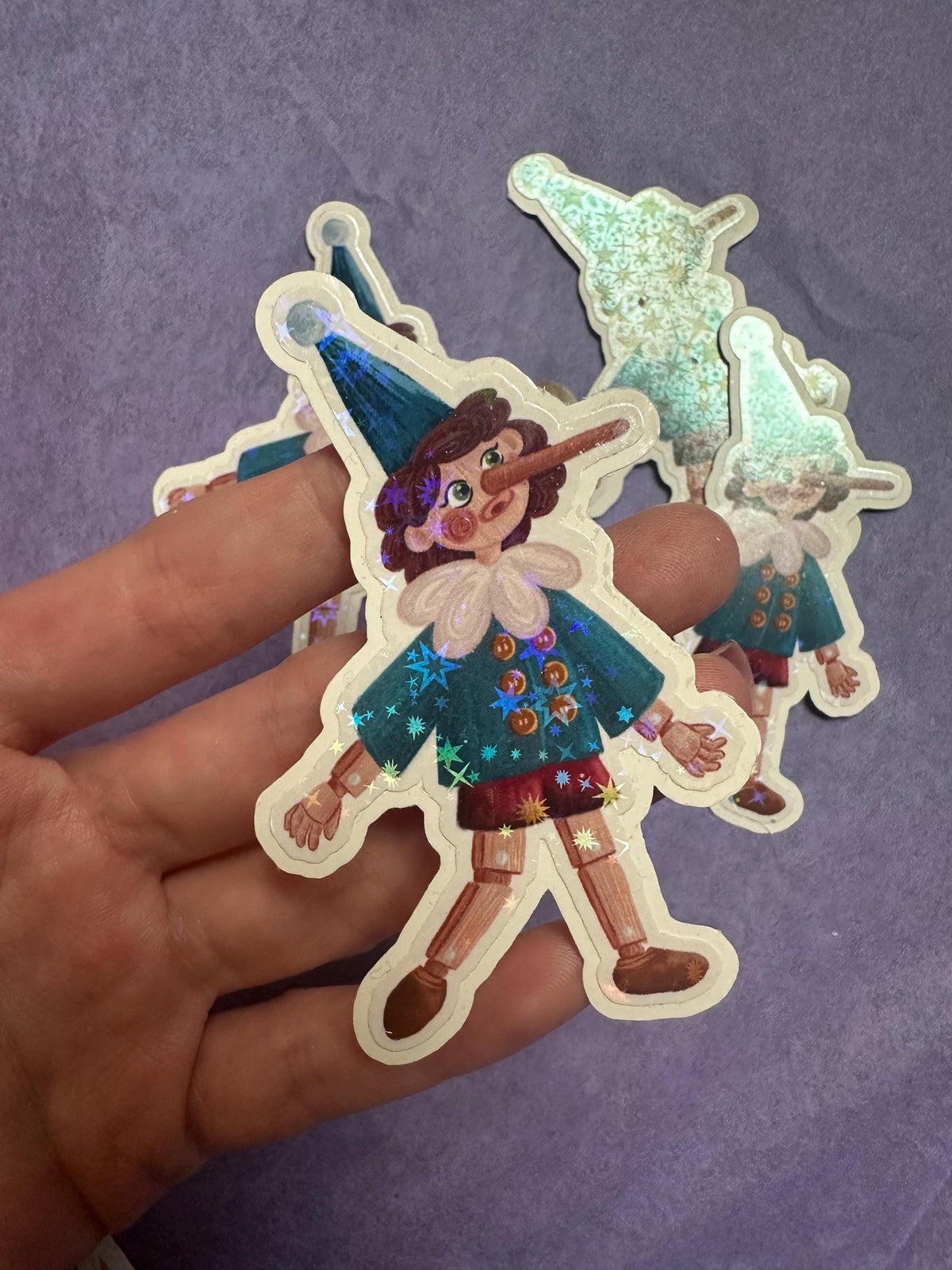 Pinocchio Sticker Matte Glossy or Holographic