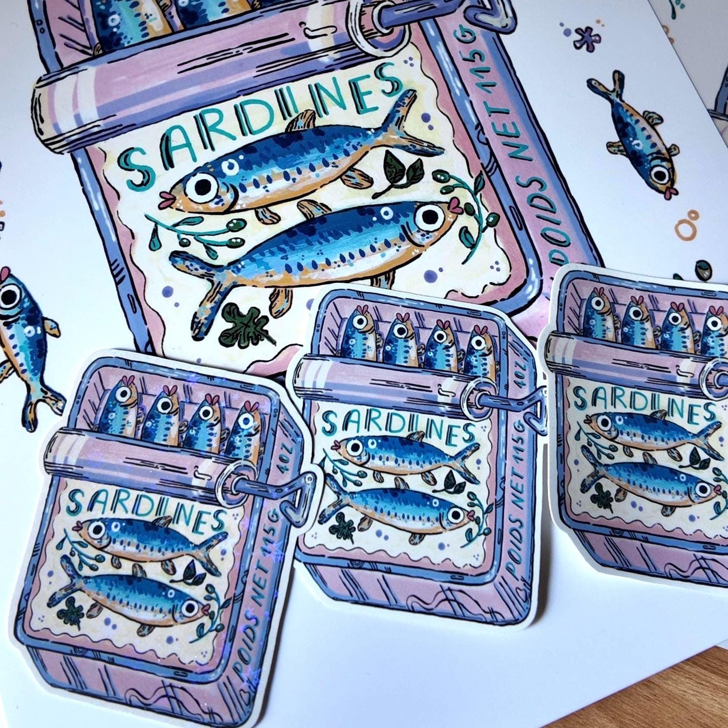 Autocollant Boîte de Sardines