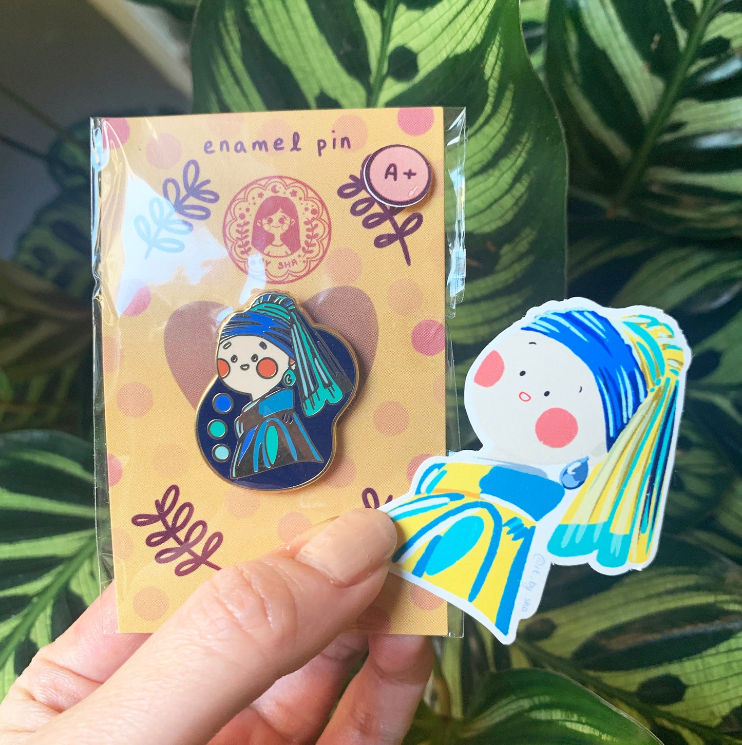 Hard Enamel Pin Girl with a Pearl Earring