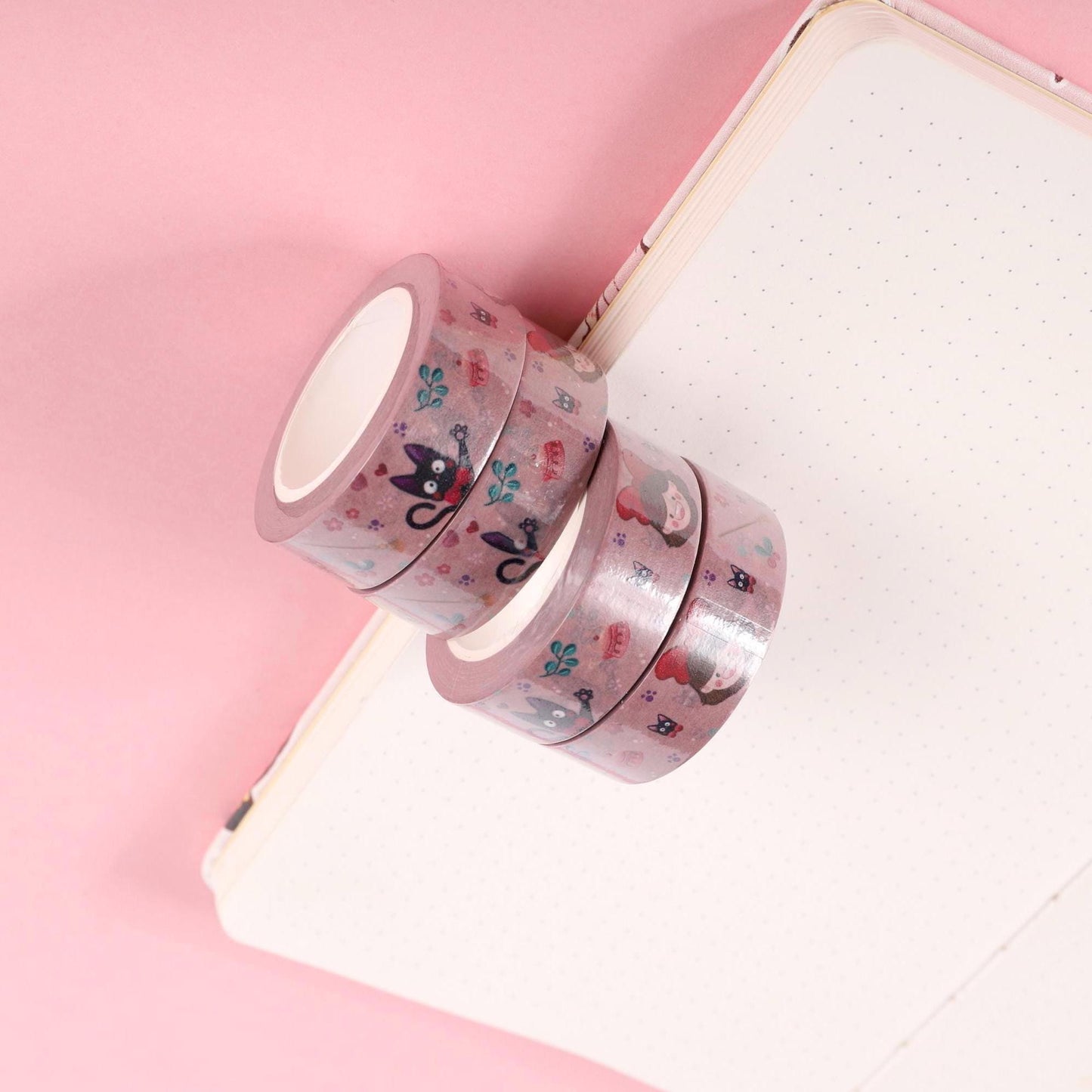 Washi Tape La Petite Sorcière - Ruban Adhésif décoratif 1,5 cm x 10m