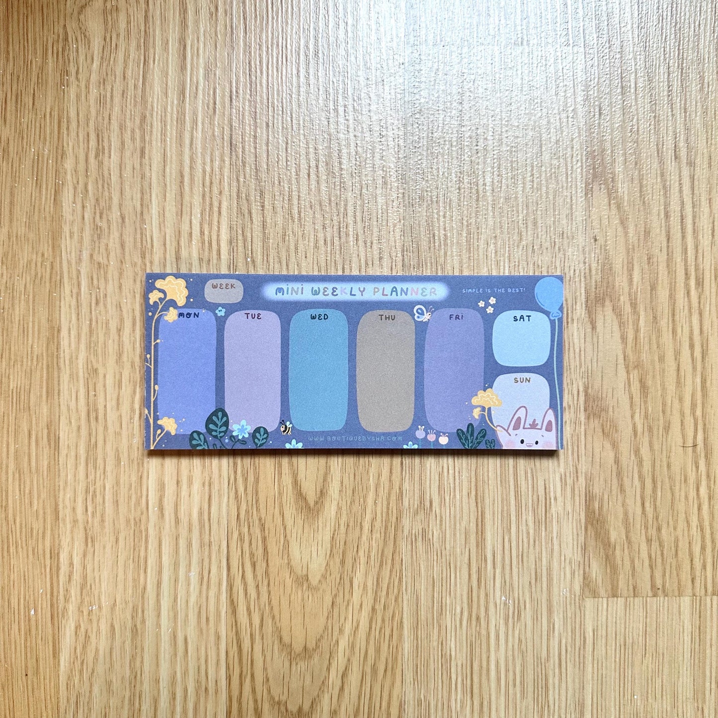 "Lucky Little Rabbit" Mini Weekly Planner Notepad